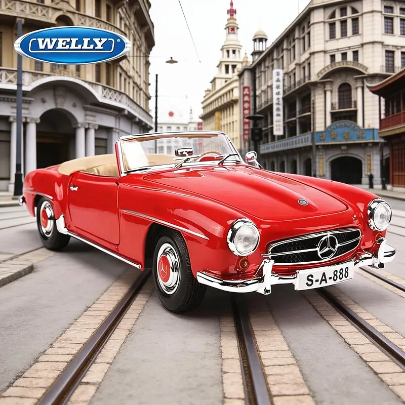 Новая коллекционная модель автомобиля WELLY 1:24 Mercedes Benz 190SL 1955 года, литая металлическая машинка, игрушка для детей, подарок
Новая коллекционная модель автомобиля WELLY 1:24 Mercedes Benz 190SL 1955 года, литая металлическая машинка, игрушка для детей, подарок