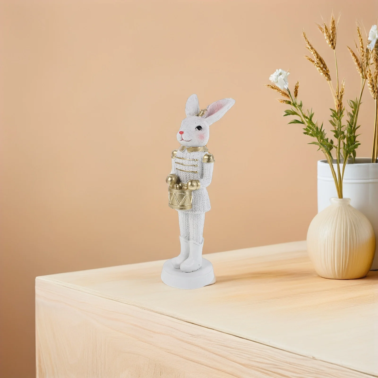 Easter Bunny Nutcracker Resin Rabbit Soldier 6.7 Inch Spring Easter Holiday Table Centerpiece Bunny Decoration
Easter Bunny Nutcracker Resin Rabbit Soldier 6.7 Inch Spring Easter Holiday Table Centerpiece Bunny Decoration