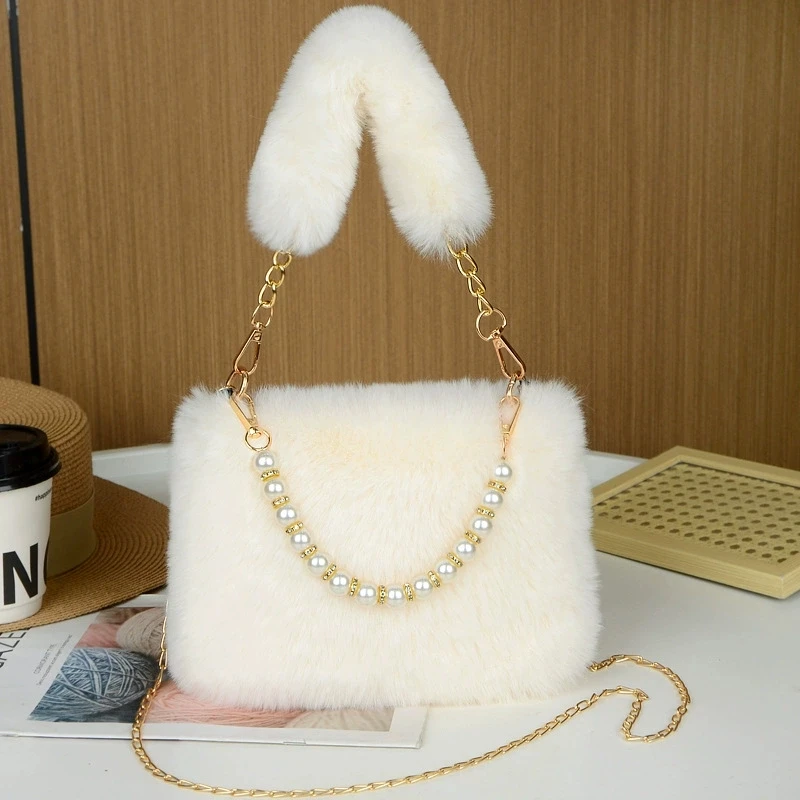 Fashionable Pearl Chain Handbag Shoulder Bag, Trend Square Messenger Bag. Super soft Tote Bag, Suitable for Daily Travel Party
Fashionable Pearl Chain Handbag Shoulder Bag, Trend Square Messenger Bag. Super soft Tote Bag, Suitable for Daily Travel Party