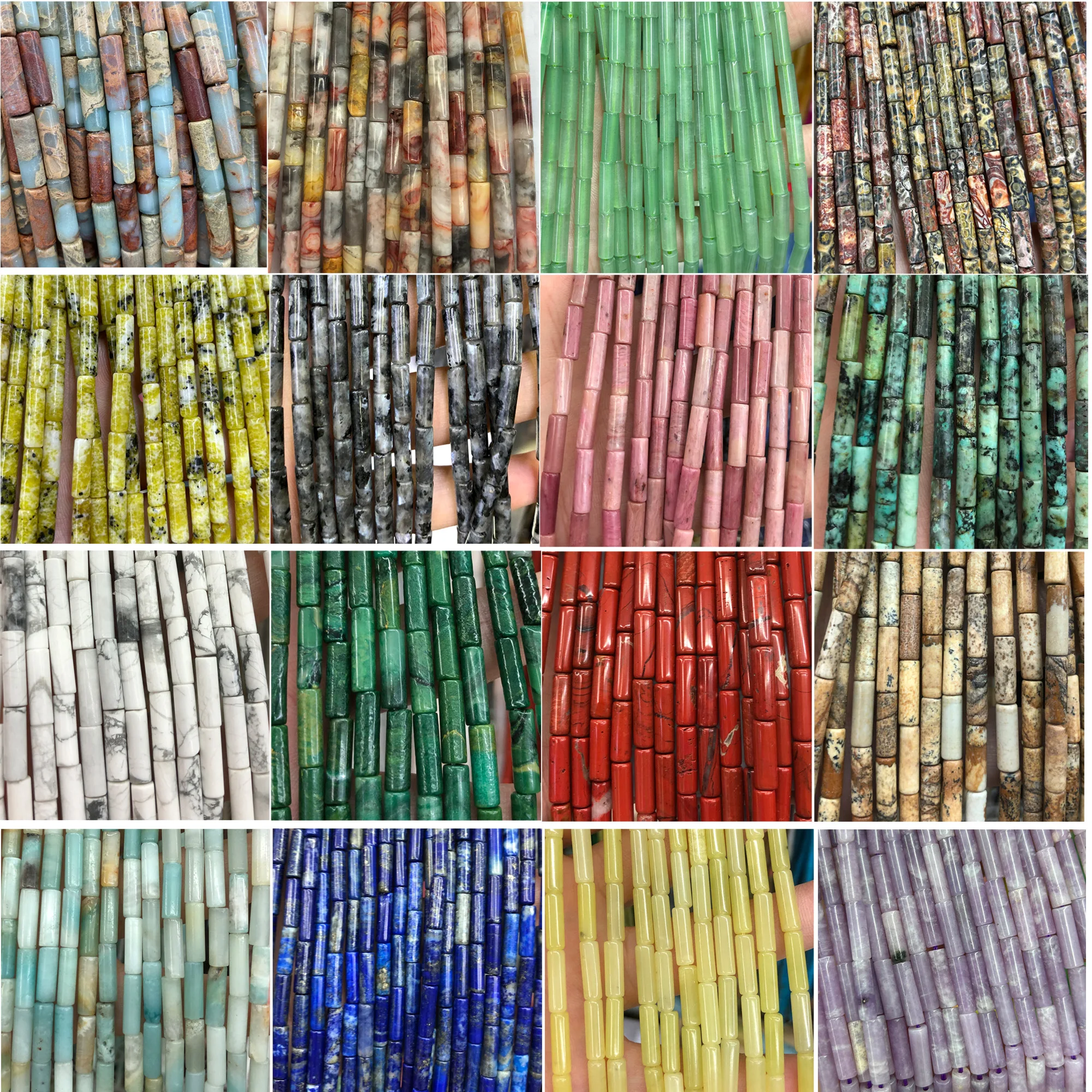 Stone Tube Beads Natural Lapis Lazuli Crystal Lepidolite Rhodonite Turquoise Tiger Eye Labradorite Beads 4x13mm
Stone Tube Beads Natural Lapis Lazuli Crystal Lepidolite Rhodonite Turquoise Tiger Eye Labradorite Beads 4x13mm