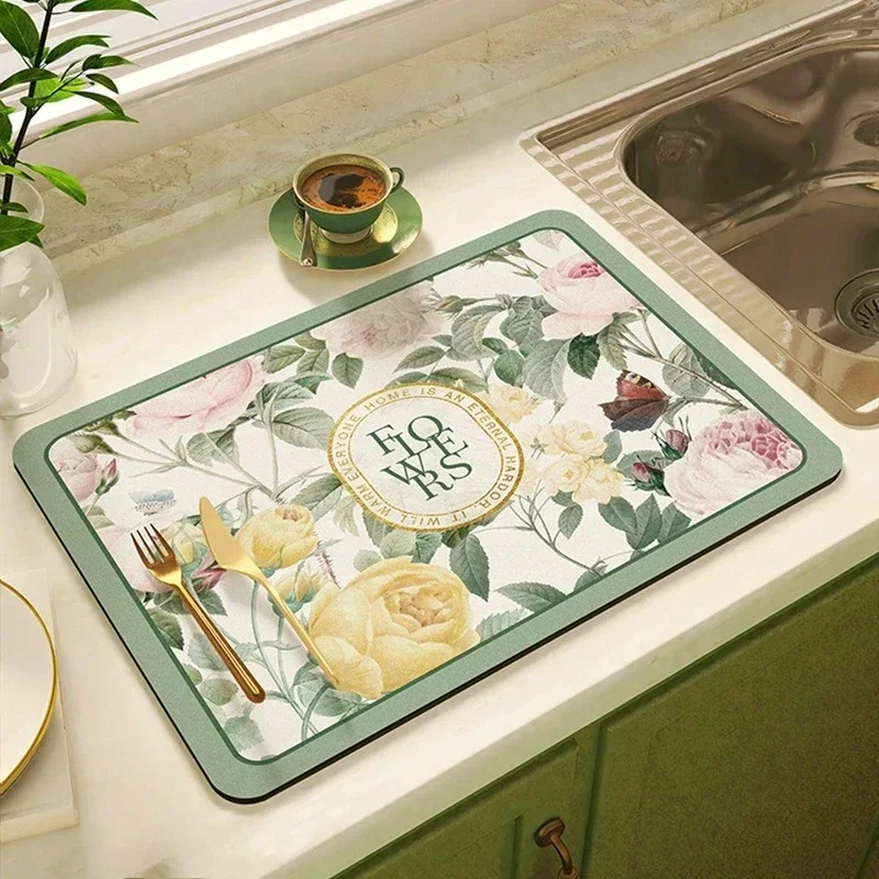 Kitchen Dish Drying Mat Super Absorbent Coffee Drain Pad Waterproof Tableware Quick Dry Counter Top Rug Dinnerware Placemat 매트
Kitchen Dish Drying Mat Super Absorbent Coffee Drain Pad Waterproof Tableware Quick Dry Counter Top Rug Dinnerware Placemat 매트