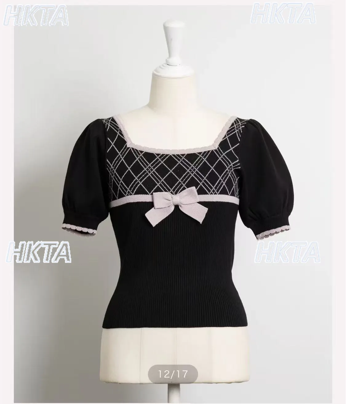 Japanese Retro Plaid Jacquard Bow High Waist Knitted Tshirt Sweet Square Neck Bubble Short Sleeved T Shirt Lolita Women Tops
Japanese Retro Plaid Jacquard Bow High Waist Knitted Tshirt Sweet Square Neck Bubble Short Sleeved T Shirt Lolita Women Tops
