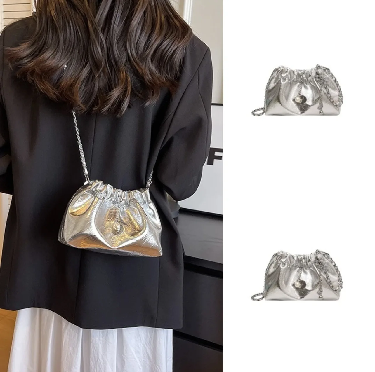 Summer High-End Sense Niche Temperament Versatile Design Sense Diagonal Cross Chain Drawstring Bag
Summer High-End Sense Niche Temperament Versatile Design Sense Diagonal Cross Chain Drawstring Bag