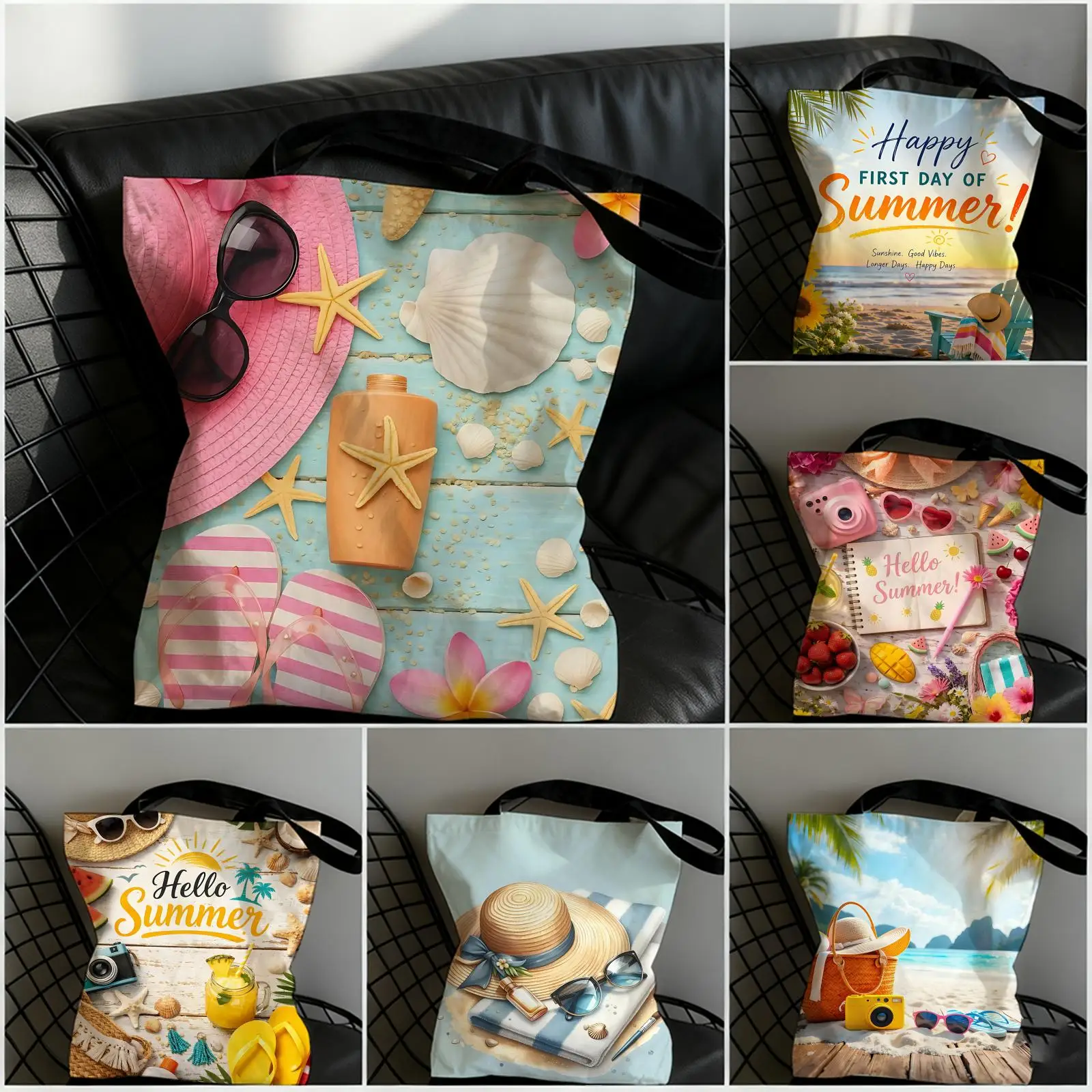 Womens Beach Storage Bags Double-Sided Printed Canvas Tote Bag Large Capacity Women Shoulder Handbag
Womens Beach Storage Bags Double-Sided Printed Canvas Tote Bag Large Capacity Women Shoulder Handbag
