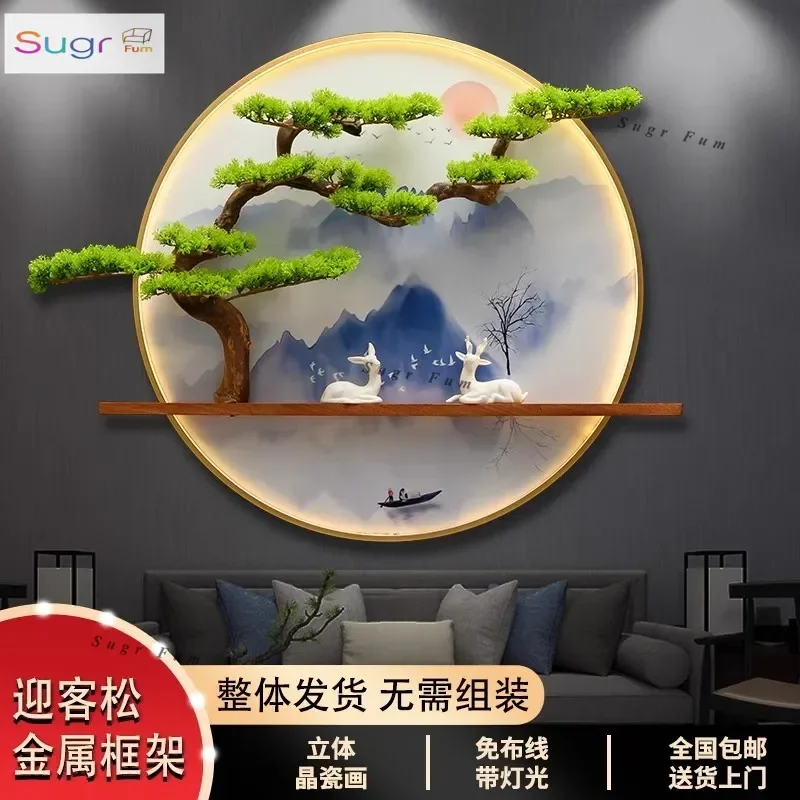 Новый китайский стиль гостиной диван фон стены современная декоративная живопись с лампой приветственный сосновый свет роскошный подвесной чай
Новый китайский стиль гостиной диван фон стены современная декоративная живопись с лампой приветственный сосновый свет роскошный подвесной чай