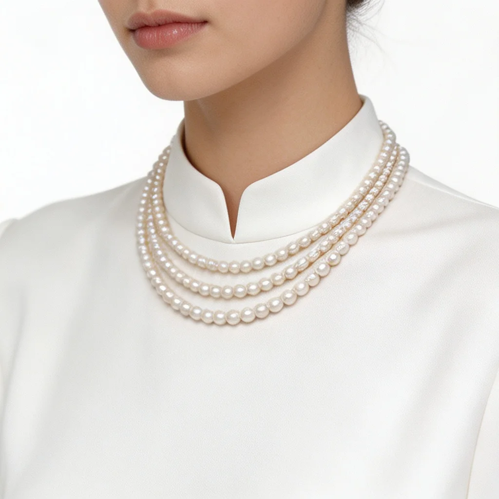 4-5mm Factory Wholesale Natural Freshwater White Punch Round Pearl Necklace Semi-Finished Materials DIY Jewelry Accessories Gift
4-5mm Factory Wholesale Natural Freshwater White Punch Round Pearl Necklace Semi-Finished Materials DIY Jewelry Accessories Gift