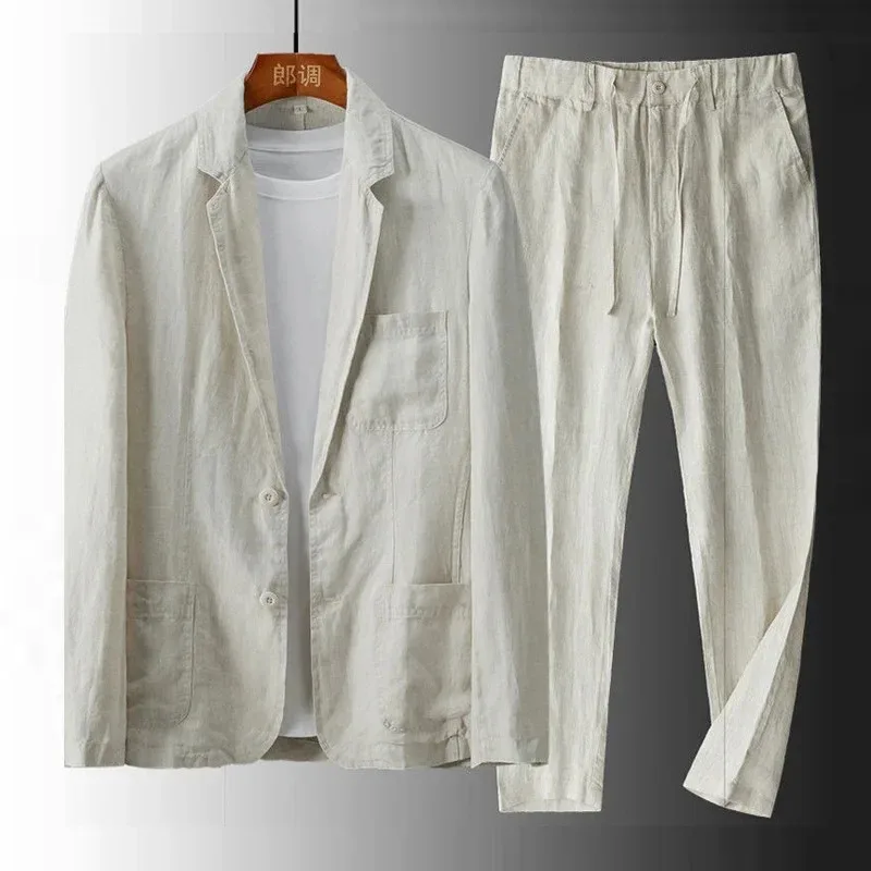 Men's Piece Linen Cotton Suits Pocket White Black for Casual Formal Mens Suit Clothing Jacket Prom Tuxedos Patterned Blazer
Men's Piece Linen Cotton Suits Pocket White Black for Casual Formal Mens Suit Clothing Jacket Prom Tuxedos Patterned Blazer