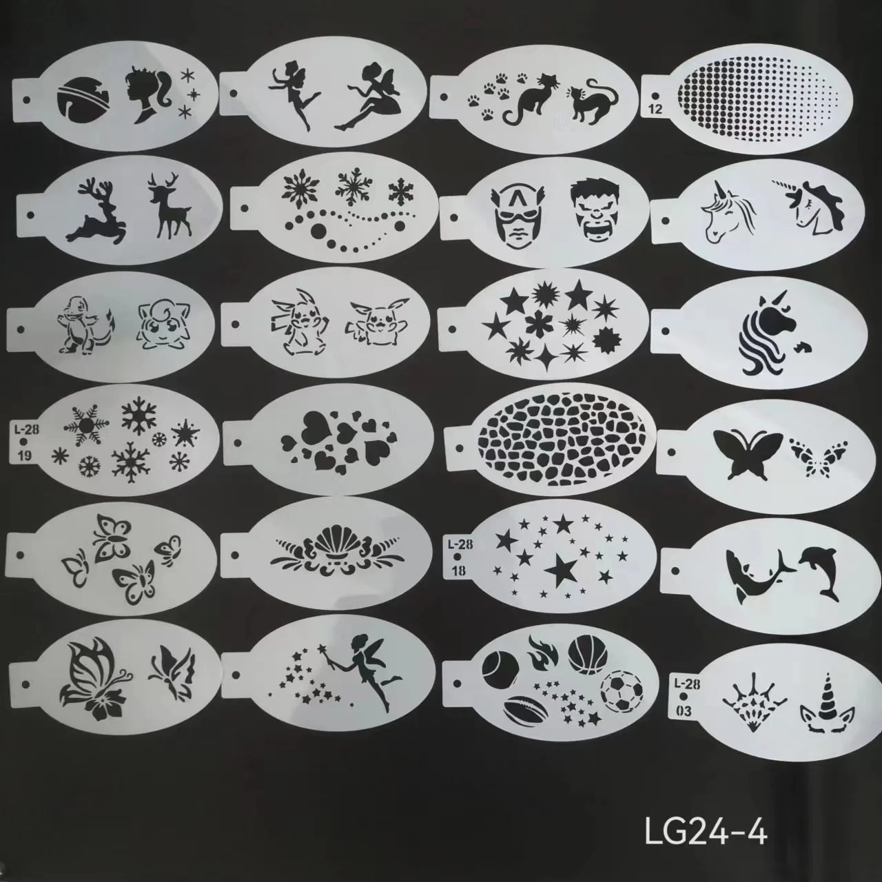 Body Face Paint Stencils Children Boy Girl Party Fun Painting Dinosaur Car Crown Love
Body Face Paint Stencils Children Boy Girl Party Fun Painting Dinosaur Car Crown Love