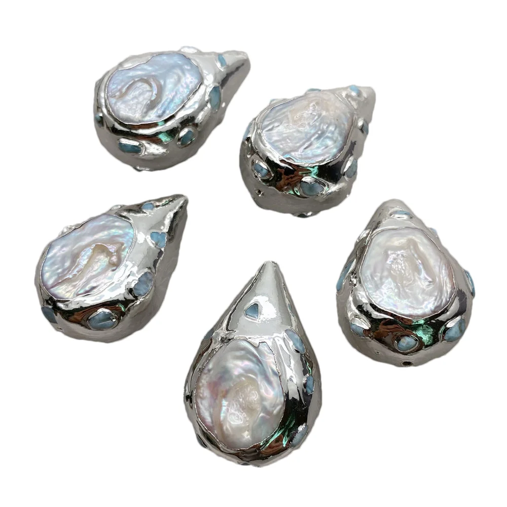 Natural Blue Larimar Stone White Coin Pearl Gold Plated Beads For Women Making Jewelry Accessories
Natural Blue Larimar Stone White Coin Pearl Gold Plated Beads For Women Making Jewelry Accessories