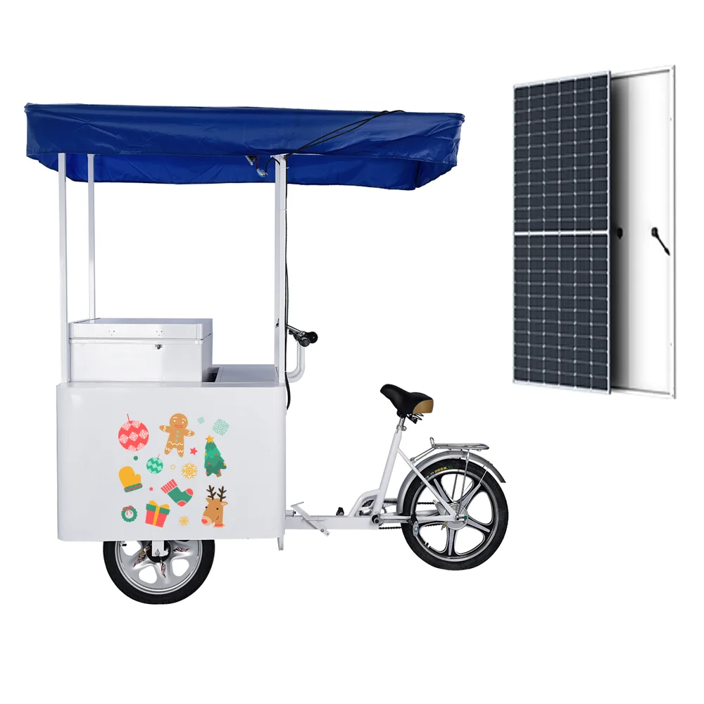 High Quality Ice Cream Tricycle with Three Wheels and 158 Litres Solar Chest Freezer Popular Style Ice Cream Bike
High Quality Ice Cream Tricycle with Three Wheels and 158 Litres Solar Chest Freezer Popular Style Ice Cream Bike