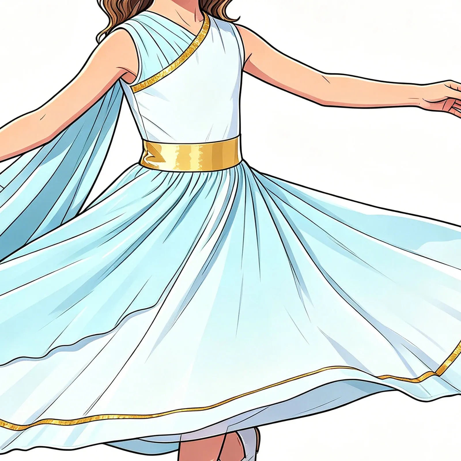 Girls Ancient Greek Toga Goddesses Costumes Party Halloween Sleeveless Gown Gold Trims Toga Greece Roman Queen Cosplay Dress
Girls Ancient Greek Toga Goddesses Costumes Party Halloween Sleeveless Gown Gold Trims Toga Greece Roman Queen Cosplay Dress