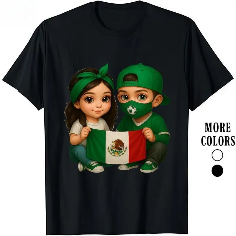 Cute Mexico Flag Kids T-Shirt Patriotic Mexican Football Fan Graphic Tee, National Pride Gift for Men Women, Family Culture Top
Cute Mexico Flag Kids T-Shirt Patriotic Mexican Football Fan Graphic Tee, National Pride Gift for Men Women, Family Culture Top