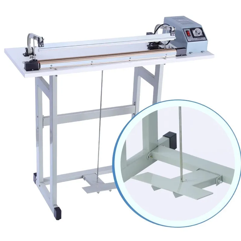Foot-pedal sealing machine, vertical foot-pedal film plastic bag continuous heat sealing machine
Foot-pedal sealing machine, vertical foot-pedal film plastic bag continuous heat sealing machine