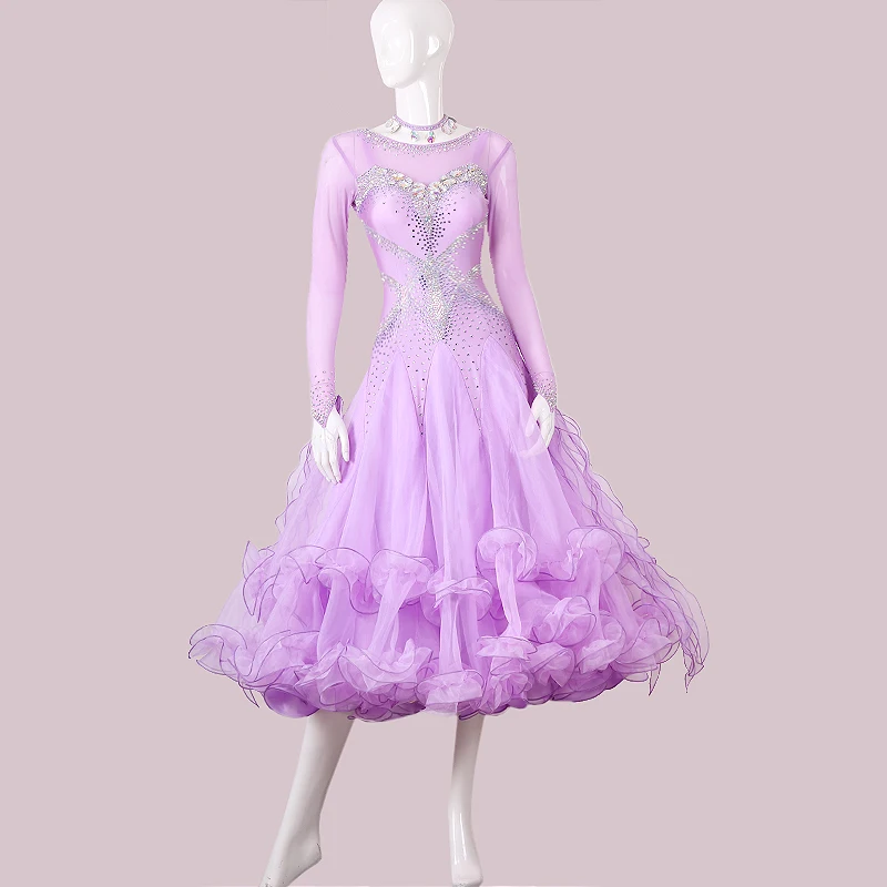 Women's Ballroom Dance Dress Waltz Long Sleeve Floor Length Evening Gown for Dance Competitions And Social Events
Women's Ballroom Dance Dress Waltz Long Sleeve Floor Length Evening Gown for Dance Competitions And Social Events