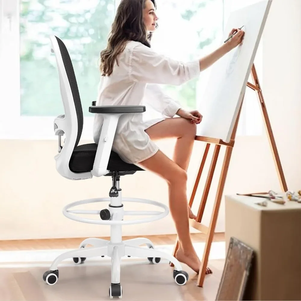 Office Chair Ergonomic Computer Desk Chair, High Back Breathable Mesh Chair with Adjustable Lumbar Support 2D Armrests
Office Chair Ergonomic Computer Desk Chair, High Back Breathable Mesh Chair with Adjustable Lumbar Support 2D Armrests