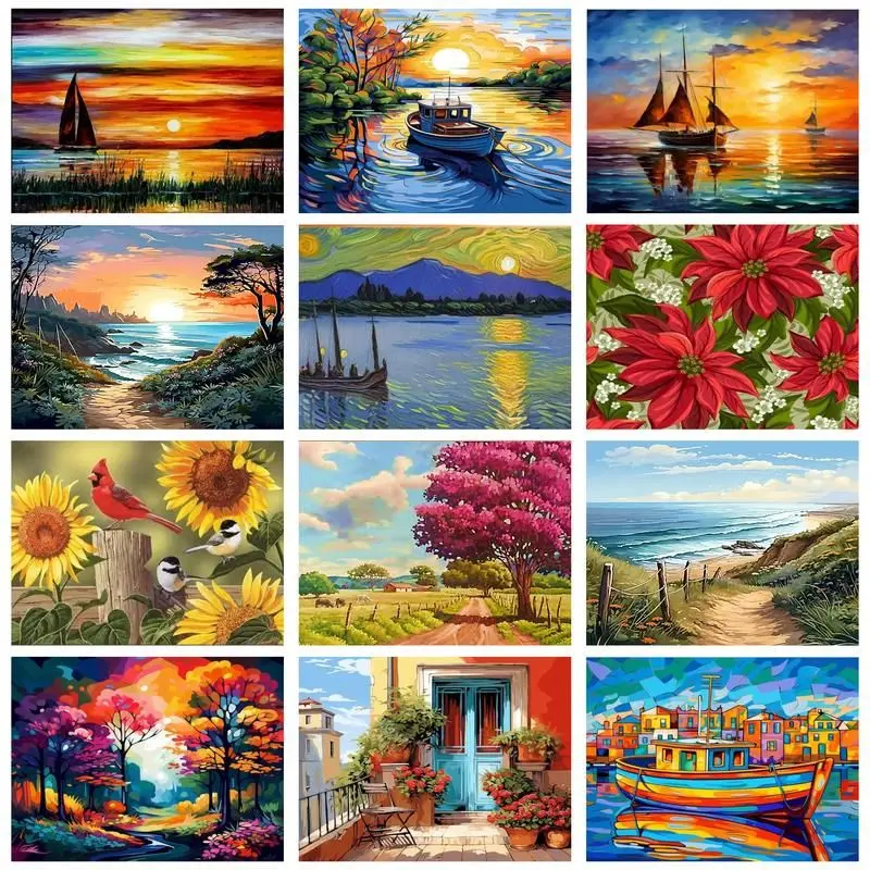 GATYZTORY Paint By Number Lake Landscape Drawing On Canvas HandPainted Art Gift DIY Pictures By Number Kits Home Decor
GATYZTORY Paint By Number Lake Landscape Drawing On Canvas HandPainted Art Gift DIY Pictures By Number Kits Home Decor
