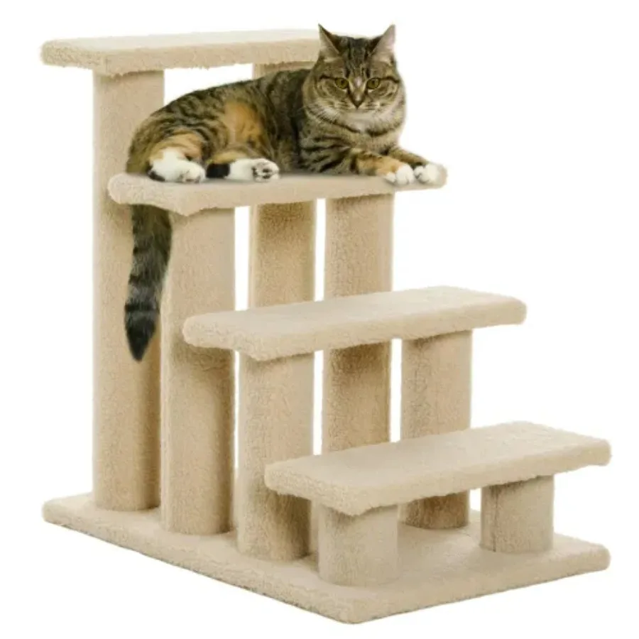 PawHut 25 4-Step Multi-Level Carpeted Cat Scratching Post Pet Stairs, Beige
PawHut 25 4-Step Multi-Level Carpeted Cat Scratching Post Pet Stairs, Beige