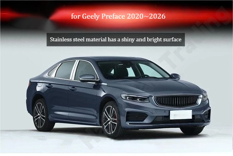 for Geely Preface 2020~2025 Stainless steel window trim/door decorative bright strip/tailgate trim/exterior decorative products
for Geely Preface 2020~2025 Stainless steel window trim/door decorative bright strip/tailgate trim/exterior decorative products