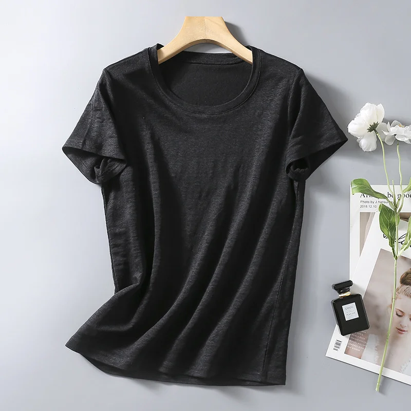 Summer Silk Linen V-neck Short-sleeved Women's Loose Solid Color Simple Wear Large T-shirt Womens Clothing
Summer Silk Linen V-neck Short-sleeved Women's Loose Solid Color Simple Wear Large T-shirt Womens Clothing