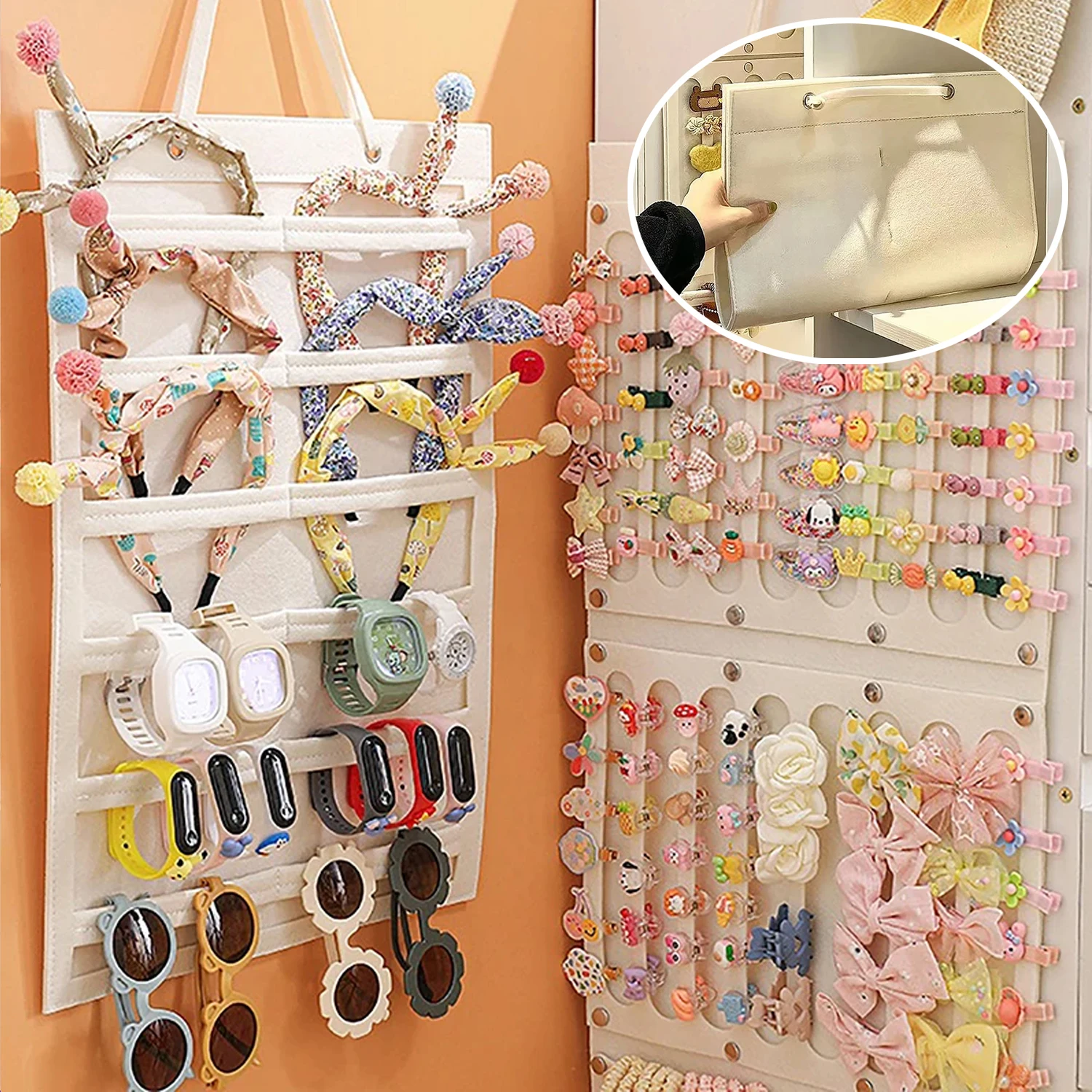 1/2PCS Hair Claw Clips Organizer Hanging Wall Hair Claws Holder Organizer for Women Girl Hairpin Display Accessories Storage Bag
1/2PCS Hair Claw Clips Organizer Hanging Wall Hair Claws Holder Organizer for Women Girl Hairpin Display Accessories Storage Bag