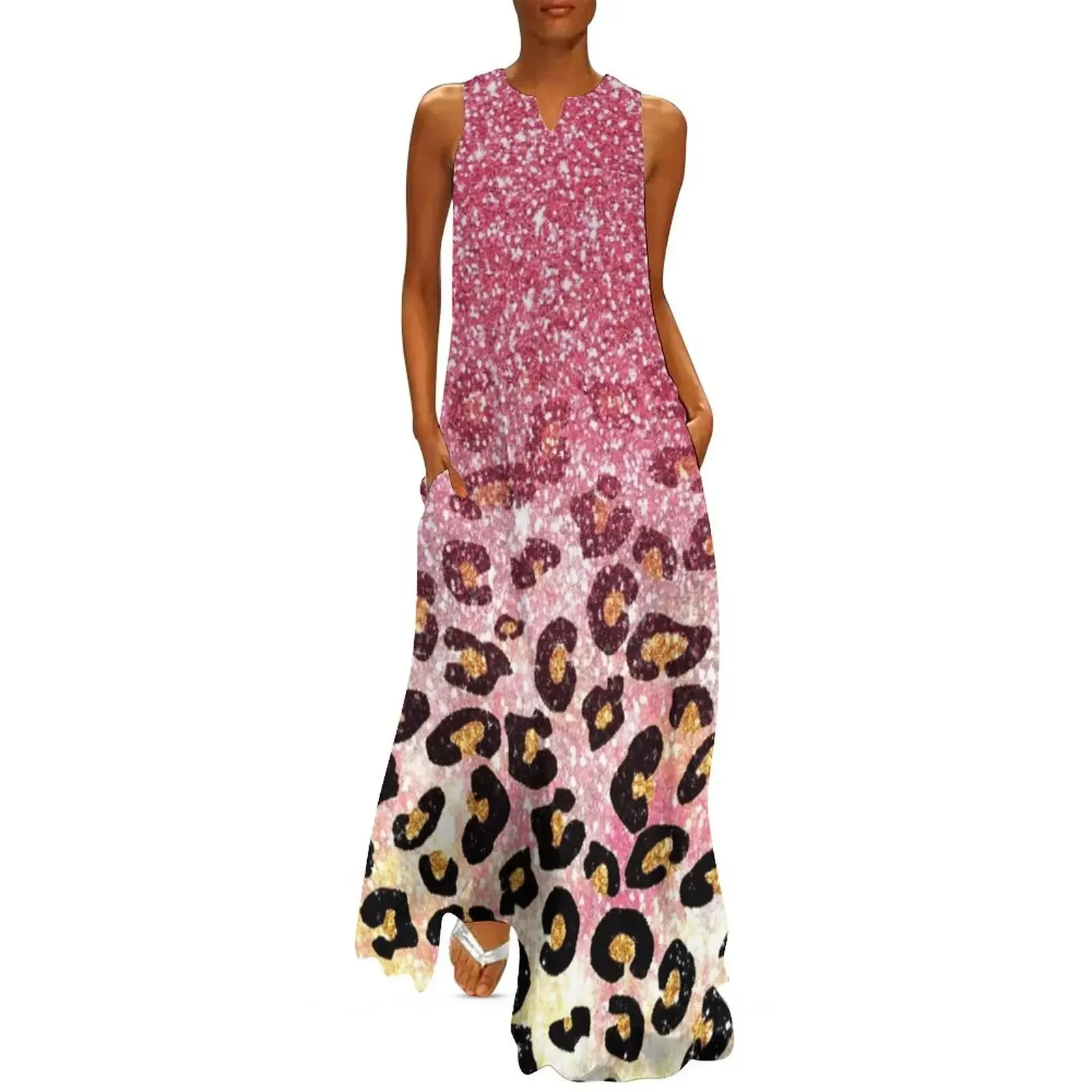 Glam Pink Glitter Leopard Pattern Long Dress women's summer jumpsuit prom clothes Dress
Glam Pink Glitter Leopard Pattern Long Dress women's summer jumpsuit prom clothes Dress