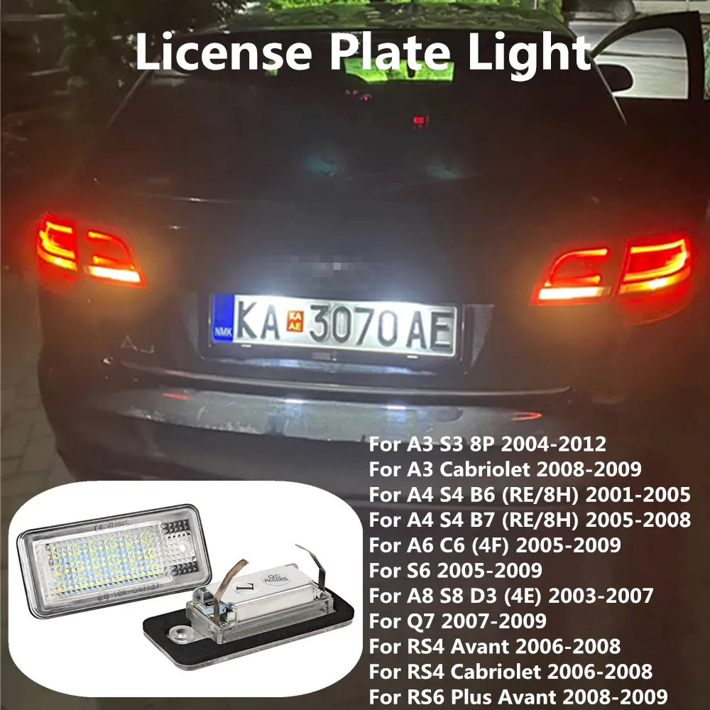 2 шт. для AUDI A3 S3 8P RS4 RS6 A4 S4 B6 B7 A6 C6 4F S6 A8 S8 D3 Q7: Белые светодиодные лампы для подсветки номерного знака без ошибок, аксессуары
2 шт. для AUDI A3 S3 8P RS4 RS6 A4 S4 B6 B7 A6 C6 4F S6 A8 S8 D3 Q7: Белые светодиодные лампы для подсветки номерного знака без ошибок, аксессуары