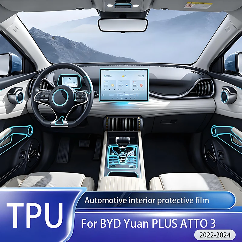 Fit for BYD Yuan PLUS ATTO3 2022-2024 TPU Transparent Anti-Scratch Waterproof Interior Dash Nav Door Panel Console Protective Fi
Fit for BYD Yuan PLUS ATTO3 2022-2024 TPU Transparent Anti-Scratch Waterproof Interior Dash Nav Door Panel Console Protective Fi