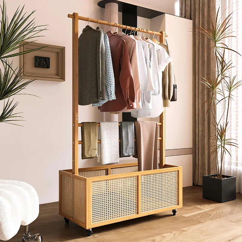 Multifunctional Bamboo Clothes Hanger Rattan Weaving Coat Racks Bedroom Clothing Storage Partition Mobile Clothing Organizer
Multifunctional Bamboo Clothes Hanger Rattan Weaving Coat Racks Bedroom Clothing Storage Partition Mobile Clothing Organizer