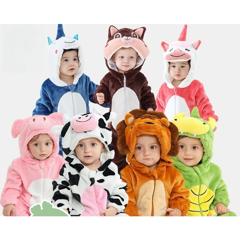 Cartoon Flannel Baby Rompers Unicorn Rabbit Dinosaur Pajamas Cotton Baby Boy Girls Animal Costume Baby Jumpsuit Outfit 1-3 Years
Cartoon Flannel Baby Rompers Unicorn Rabbit Dinosaur Pajamas Cotton Baby Boy Girls Animal Costume Baby Jumpsuit Outfit 1-3 Years