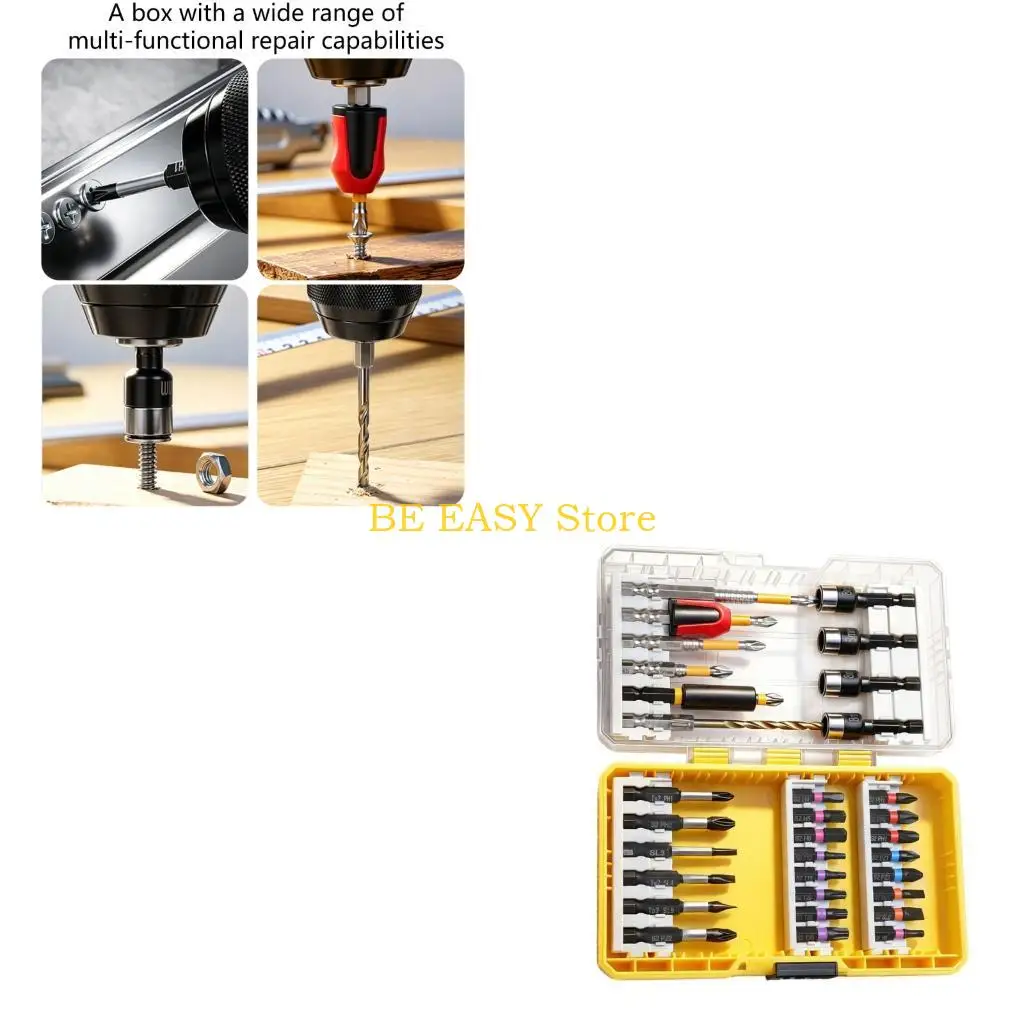 E28F 34 Piece Impact Driver Bit Set with Alloy Steel Bit & Storage Case Suitable for Drilling & Construction
E28F 34 Piece Impact Driver Bit Set with Alloy Steel Bit & Storage Case Suitable for Drilling & Construction