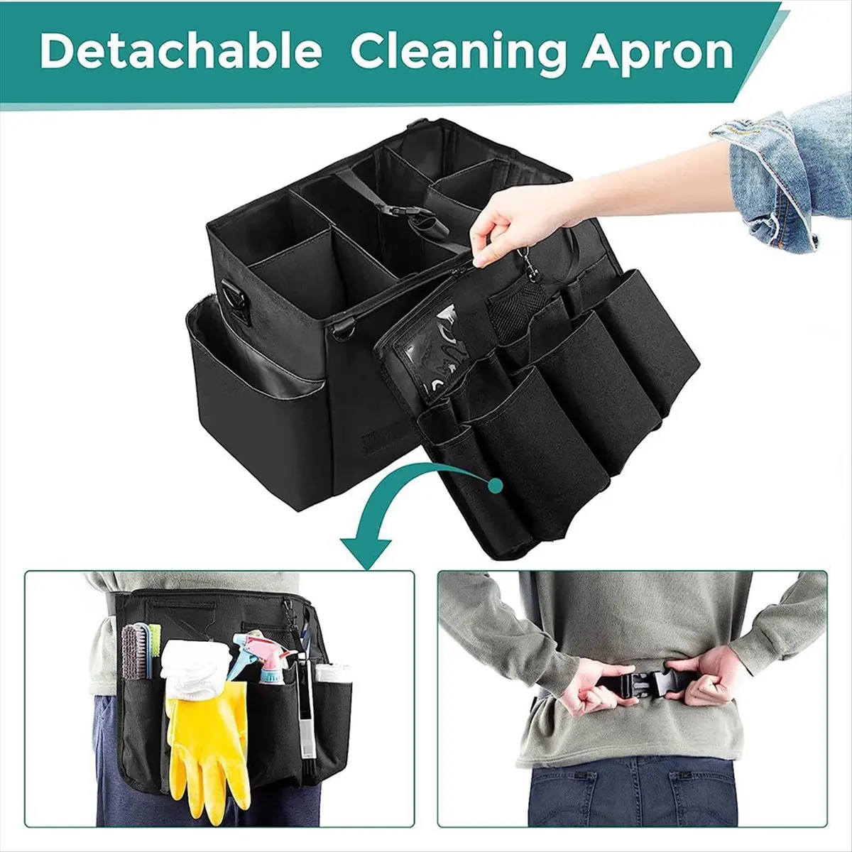 (HOPE) Cleaning Caddys Bag Wearable, Cleaning Caddys Supplies Organizer with Handle, Shoulder Straps & Detachable Divide
(HOPE) Cleaning Caddys Bag Wearable, Cleaning Caddys Supplies Organizer with Handle, Shoulder Straps & Detachable Divide