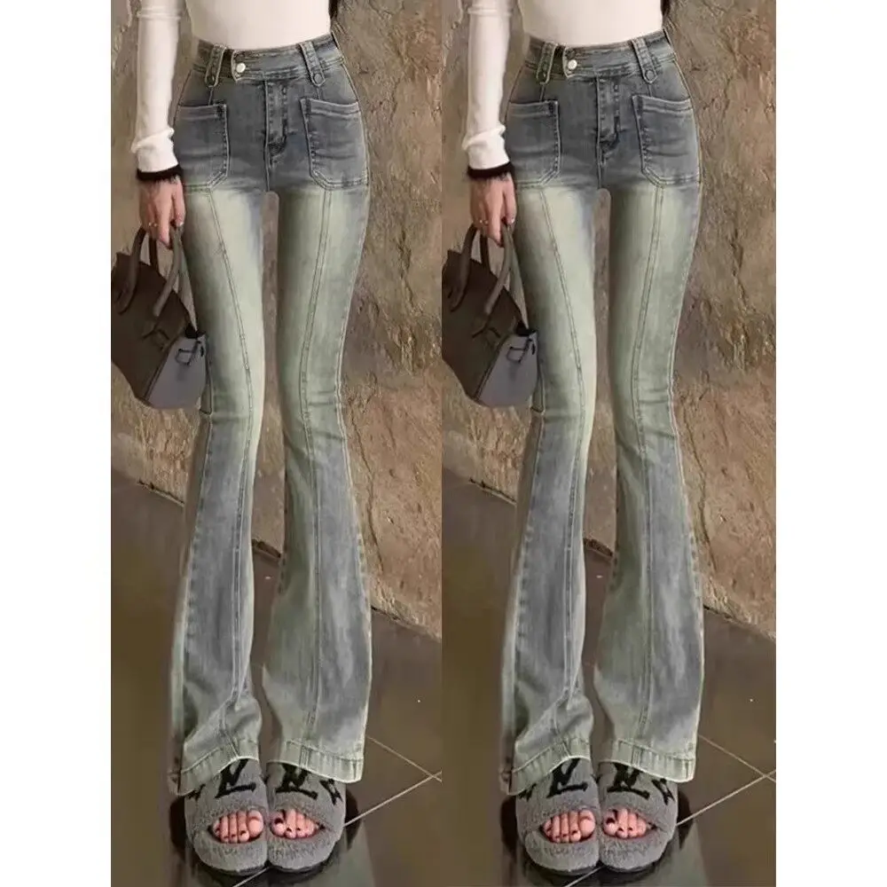 American Retro Flared Jeans Women High Waist Slimming Long Pants Cotton Stretch Denim Soft Fabric Zipper Closure Wear Resistant
American Retro Flared Jeans Women High Waist Slimming Long Pants Cotton Stretch Denim Soft Fabric Zipper Closure Wear Resistant