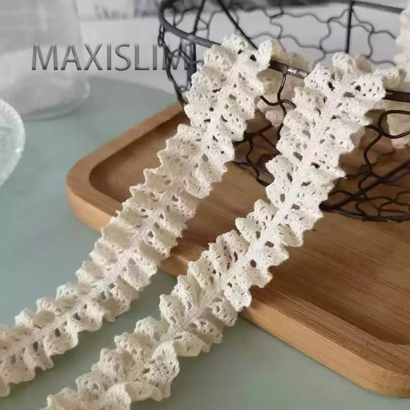 Folded Elastic Cotton Thread Lace Handmade Fabric Decorative Socks Clothing Accessory Hem Ruffles Curtain Bottom Lace
Folded Elastic Cotton Thread Lace Handmade Fabric Decorative Socks Clothing Accessory Hem Ruffles Curtain Bottom Lace