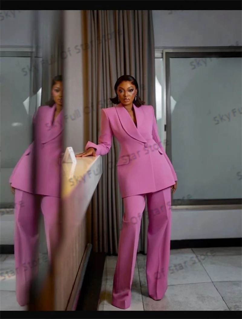 Pink Simple Women Suit Set Customized 2 Pcs Blazer+Pants Trousers One Button Formal Office Lady Jacket Cotton Wedding Prom Dress
Pink Simple Women Suit Set Customized 2 Pcs Blazer+Pants Trousers One Button Formal Office Lady Jacket Cotton Wedding Prom Dress
