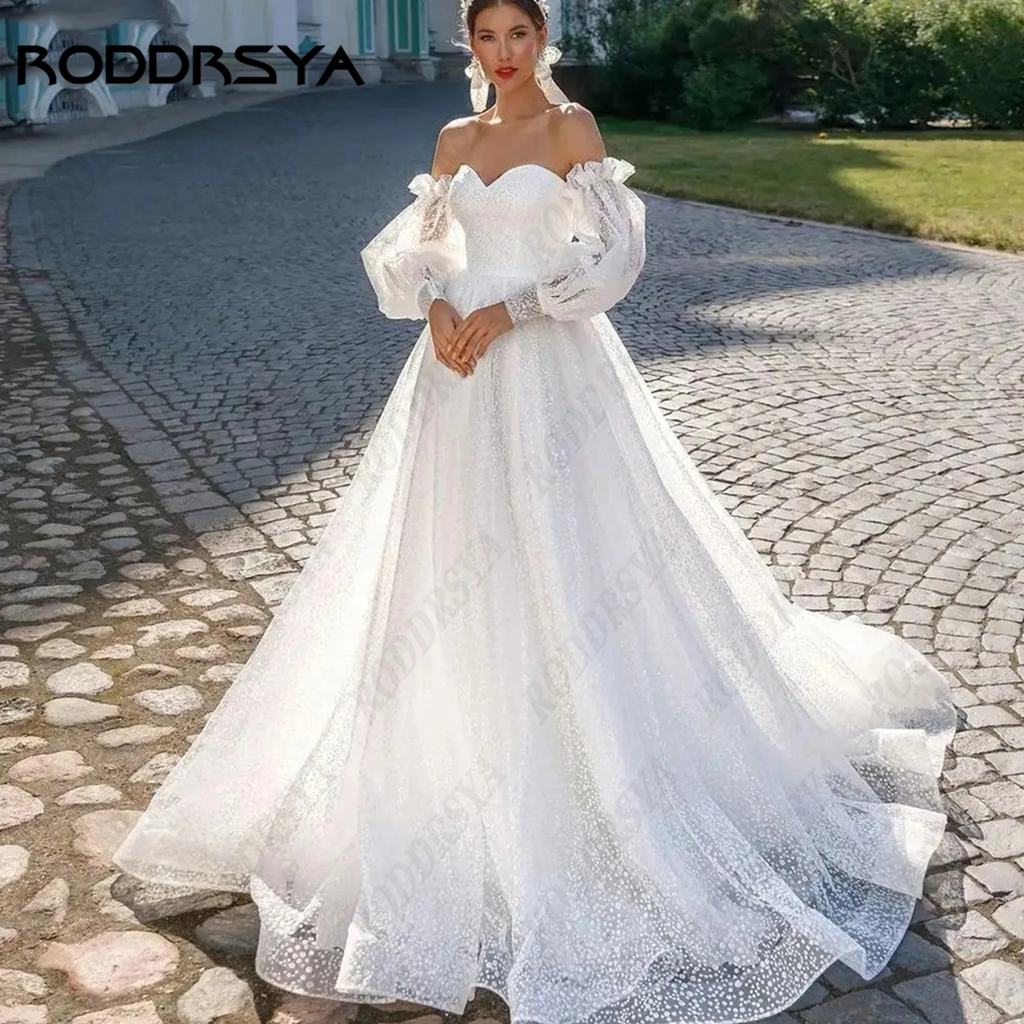 RODDRSYA Sweetheart Wedding Dresses For Bride 2024 Puff Sleeve Tulle Bridal Dress Lace Up Backless robe de mariée Custom Made
RODDRSYA Sweetheart Wedding Dresses For Bride 2024 Puff Sleeve Tulle Bridal Dress Lace Up Backless robe de mariée Custom Made