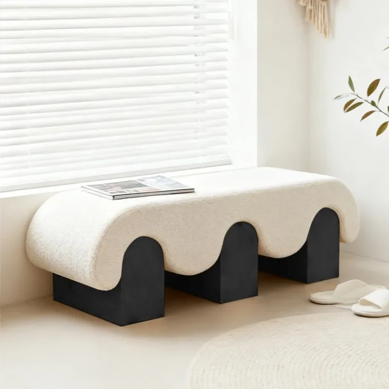 Modern simple solid wood fabric bench, living room home retro ash wood shoe changing stool, bedside stool
Modern simple solid wood fabric bench, living room home retro ash wood shoe changing stool, bedside stool