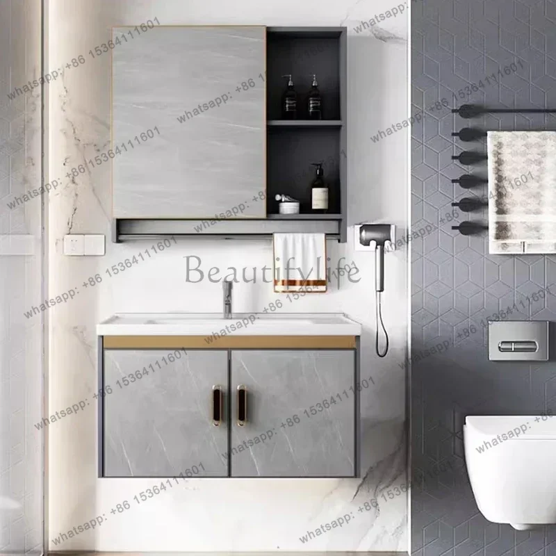 Bathroom Cabinets Wall-mounted Vanity with Sink Storage Mirror Cabinets Aluminium Home Furniture Muebles
Bathroom Cabinets Wall-mounted Vanity with Sink Storage Mirror Cabinets Aluminium Home Furniture Muebles