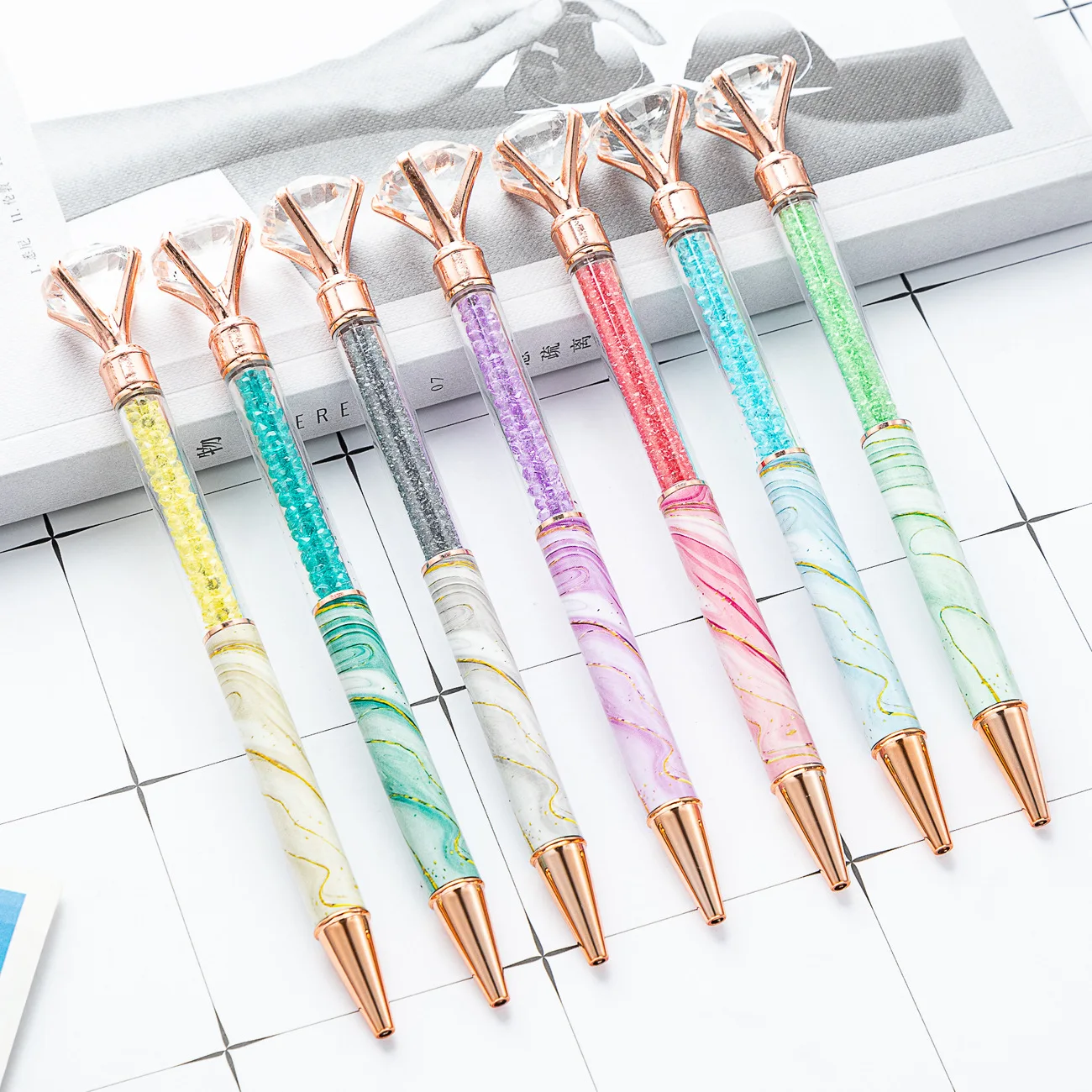 20PCS Metal Rotating Marble Pattern Ball Pen Minimalist Gift Pen Creative Student Cute Diamond Crystal Pen
20PCS Metal Rotating Marble Pattern Ball Pen Minimalist Gift Pen Creative Student Cute Diamond Crystal Pen