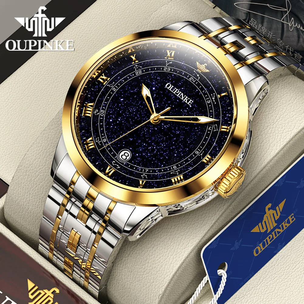 OUPINKE 3203 Mens Watch Brand Automatic Mechanical Watch Starry Dial Reloj 50M WaterProof Luminous Sports Watches Luxury Men
OUPINKE 3203 Mens Watch Brand Automatic Mechanical Watch Starry Dial Reloj 50M WaterProof Luminous Sports Watches Luxury Men