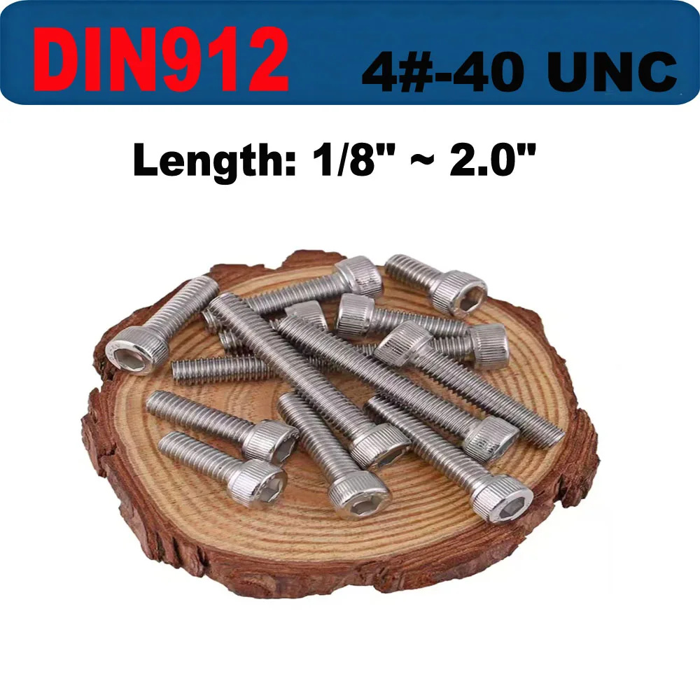 4#-40 UNC Thread DIN912 SUS304 Stainless Steel Hexagon Socket Knurled Cap Head Bolts Allen Key Screws Full Threaded
4#-40 UNC Thread DIN912 SUS304 Stainless Steel Hexagon Socket Knurled Cap Head Bolts Allen Key Screws Full Threaded