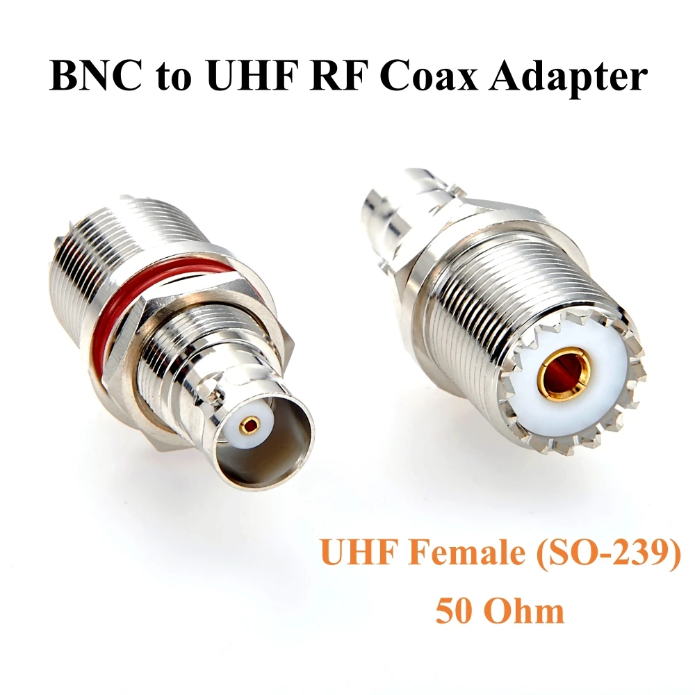 Переходник BNC (гнездо) на UHF (гнездо) SO-239 для панельного монтажа, 50 Ом, коаксиальный радиочастотный разъем для радиоантенн, любительской радиосвязи, видеонаблюдения
Переходник BNC (гнездо) на UHF (гнездо) SO-239 для панельного монтажа, 50 Ом, коаксиальный радиочастотный разъем для радиоантенн, любительской радиосвязи, видеонаблюдения