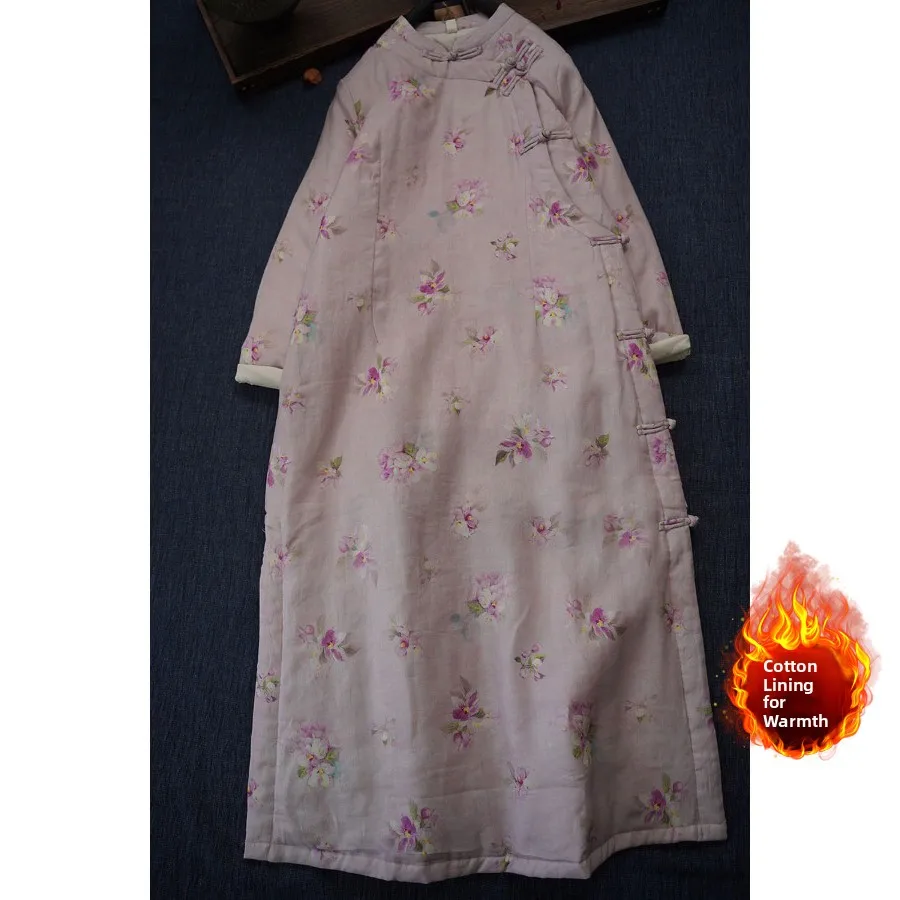 Зимняя женская традиционная китайская хлопково-льняная юбка Qipao Dr Long Sve Long Dr на пуговицах, юбка трапециевидной формы
Зимняя женская традиционная китайская хлопково-льняная юбка Qipao Dr Long Sve Long Dr на пуговицах, юбка трапециевидной формы