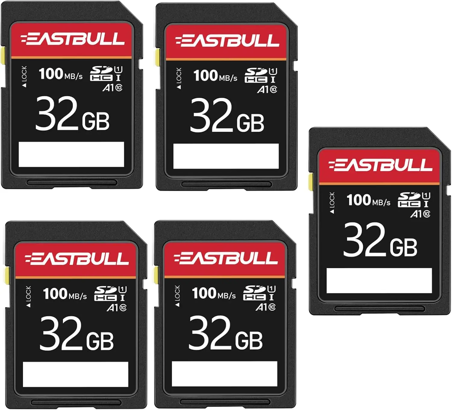 5-Pack 32GB SDHC Memory Cards, Class 10 U1 V30, High-Speed 100MB/s Read for Camera and Full HD Video with Mini Cases
5-Pack 32GB SDHC Memory Cards, Class 10 U1 V30, High-Speed 100MB/s Read for Camera and Full HD Video with Mini Cases