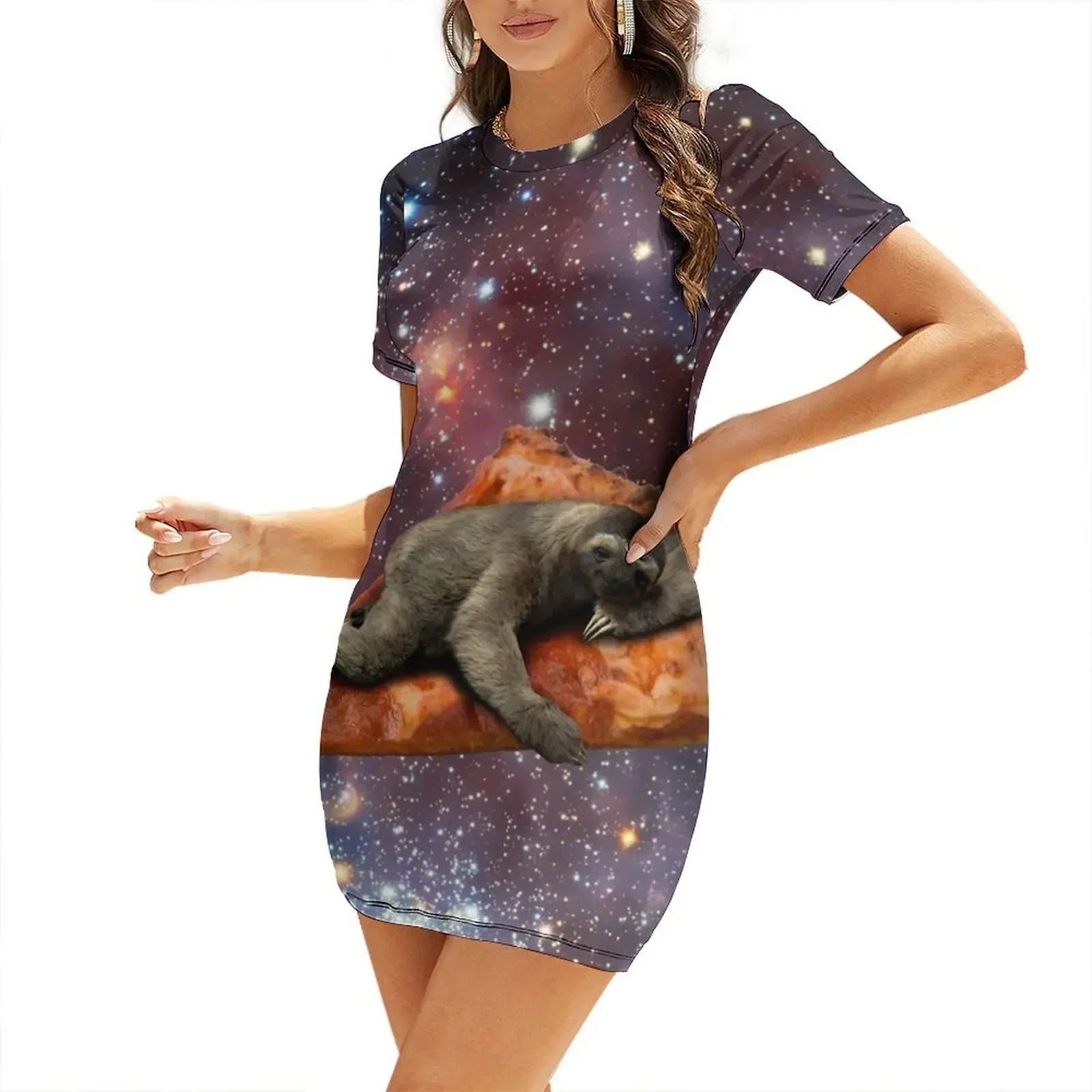 Pizza Sloth In Space Short-Sleeved Dress Aesthetic clothing women party dresses luxury woman evening dress
Pizza Sloth In Space Short-Sleeved Dress Aesthetic clothing women party dresses luxury woman evening dress