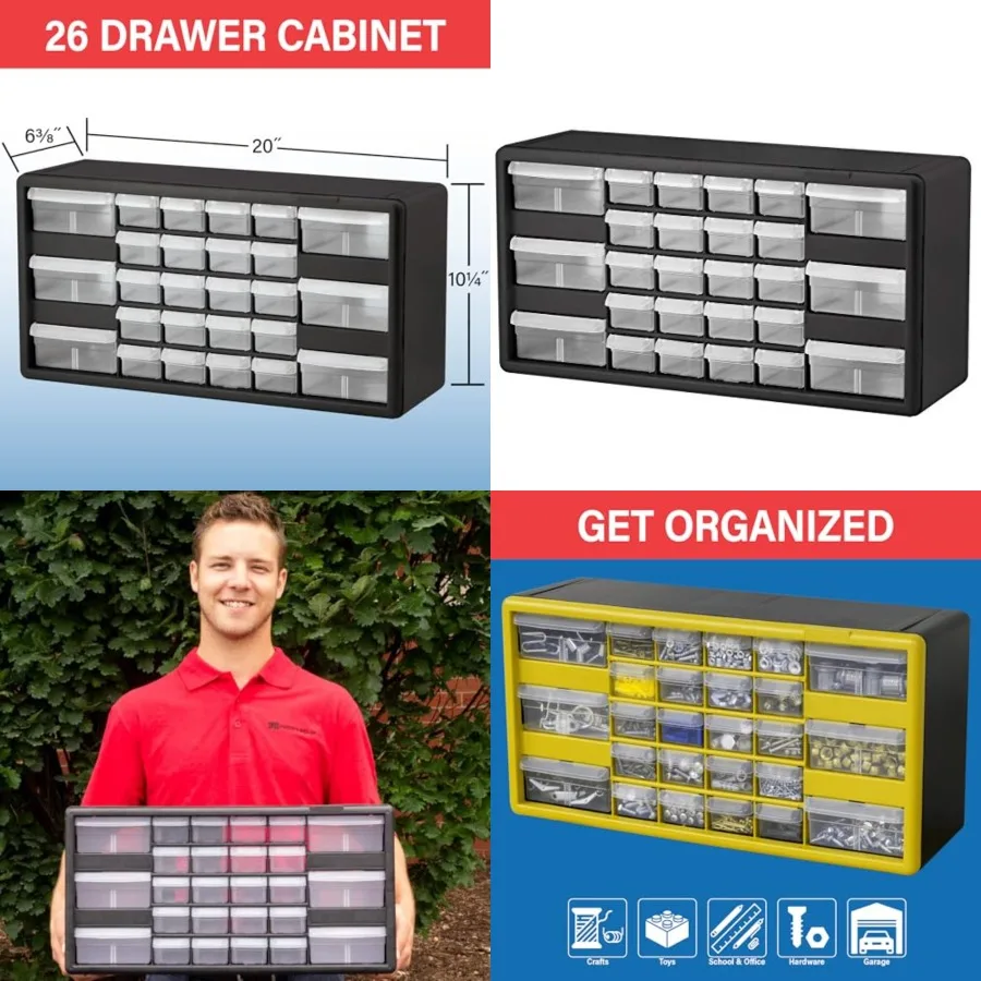 Plastic Drawer Storage Cabinet for Garage Organization, Bead Organizer, Building Bricks Storage, Teacher Toolbox, Makeup Organi
Plastic Drawer Storage Cabinet for Garage Organization, Bead Organizer, Building Bricks Storage, Teacher Toolbox, Makeup Organi