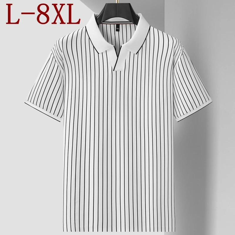 Мужская рубашка-поло 8XL 7XL 6XL, новинка 2026 года, летняя, класса люкс, дышащая, шелковистая, приятная к телу, мягкая, свободного кроя, в полоску
Мужская рубашка-поло 8XL 7XL 6XL, новинка 2026 года, летняя, класса люкс, дышащая, шелковистая, приятная к телу, мягкая, свободного кроя, в полоску