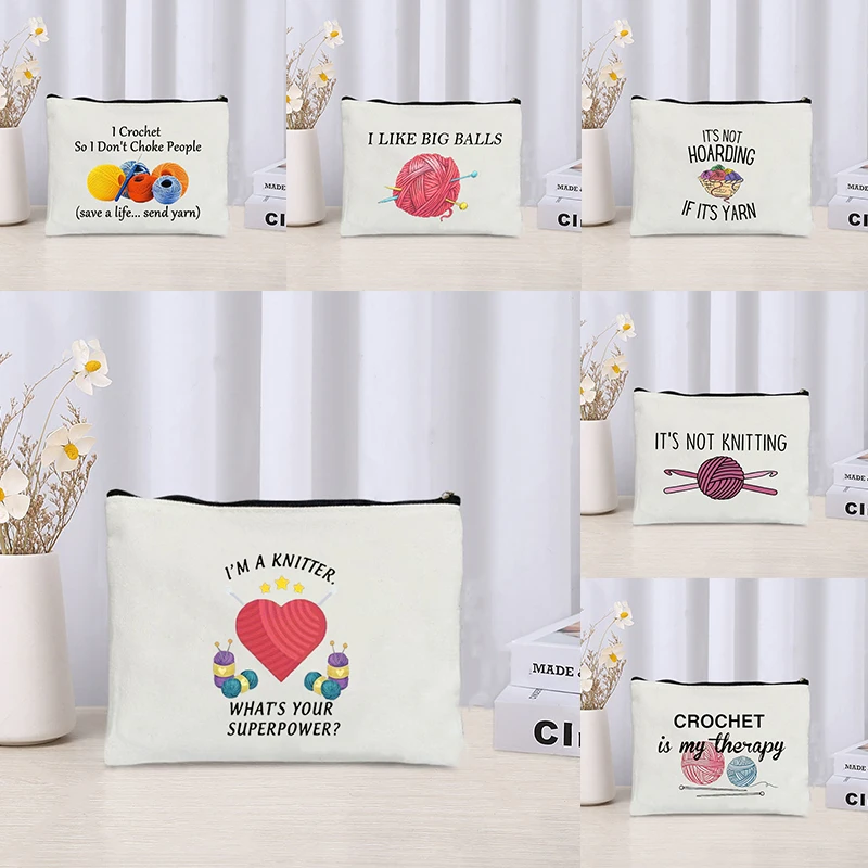 It's Not Knitting Yarn Ball Pattern Canvas Storage Bags Travel Cosmetic Bag Fun Zipper Pouch Office Supplies Pencil Case Wallet
It's Not Knitting Yarn Ball Pattern Canvas Storage Bags Travel Cosmetic Bag Fun Zipper Pouch Office Supplies Pencil Case Wallet