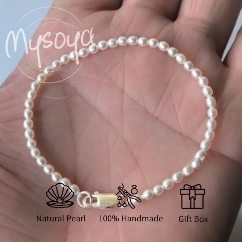 MYSOYA Браслет из белого рисового пресноводного жемчуга 3-4 мм с подарочной коробкой для нее/дня рождения/свадьбы/Рождества/новогодние подарки
MYSOYA Браслет из белого рисового пресноводного жемчуга 3-4 мм с подарочной коробкой для нее/дня рождения/свадьбы/Рождества/новогодние подарки