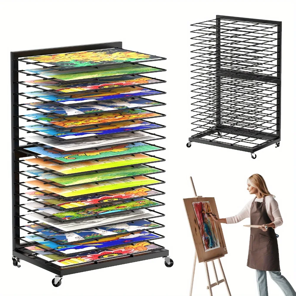 18-Tier Metal Art Drying Rack – Spacious And Portable Storage for Paintings, Ideal for Studios, Classrooms, And Preschools
18-Tier Metal Art Drying Rack – Spacious And Portable Storage for Paintings, Ideal for Studios, Classrooms, And Preschools