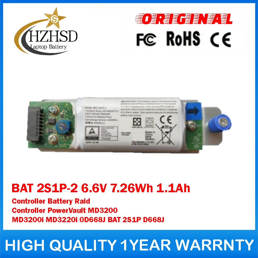 BAT 2S1P-2 6.6V 7.26Wh 1.1Ah Controller Battery For Dell Raid Controller PowerVault MD3200 MD3200i MD3220i 0D668J BAT 2S1P D668J
BAT 2S1P-2 6.6V 7.26Wh 1.1Ah Controller Battery For Dell Raid Controller PowerVault MD3200 MD3200i MD3220i 0D668J BAT 2S1P D668J